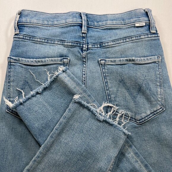 Mother Denim High Waisted Rider Ankle Fray Jeans in Fish Out of Water Size 27 - Picture 14 of 14